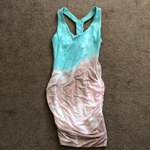 Sky Tie Dye Dress backless